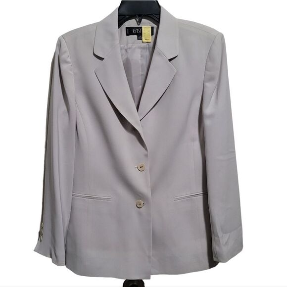 Kasper lt. Grey 3pc business suit 8P - Picture 2 of 5